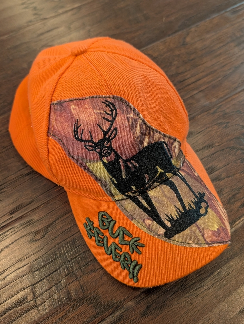 Buck Fever Orange Deer Buck Camo Graphic Cap